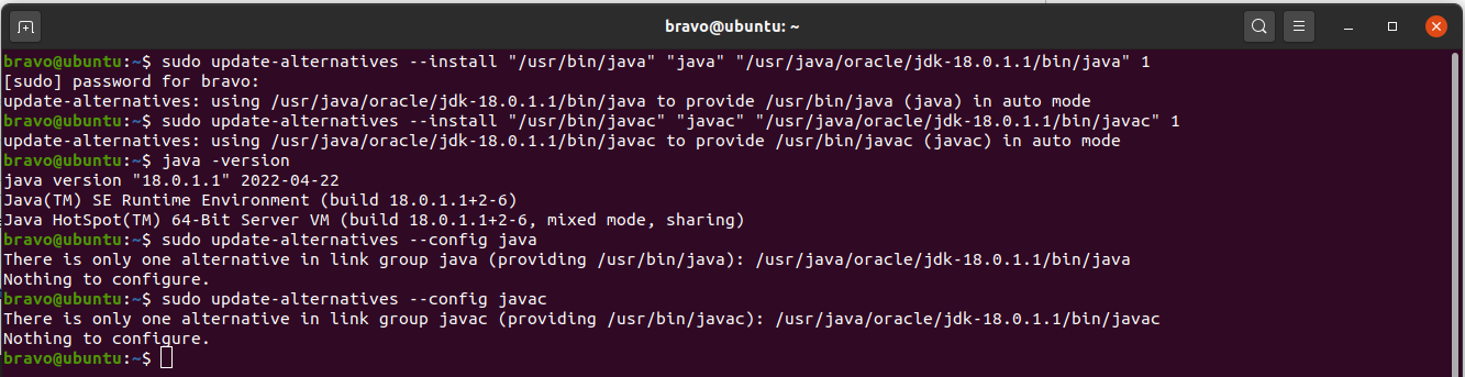 Install Java 18 on Ubuntu 20.04 LTS - JDK Selection