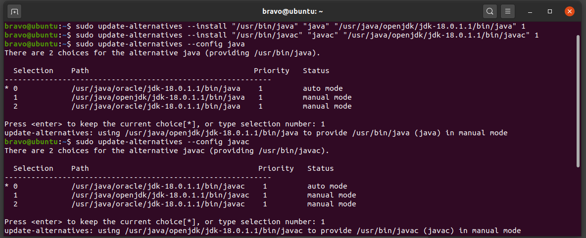 Install OpenJDK 18 on Ubuntu 20.04 LTS - Select Active JDK Install OpenJDK 18 on Ubuntu 20.04 LTS - Select Active JDK